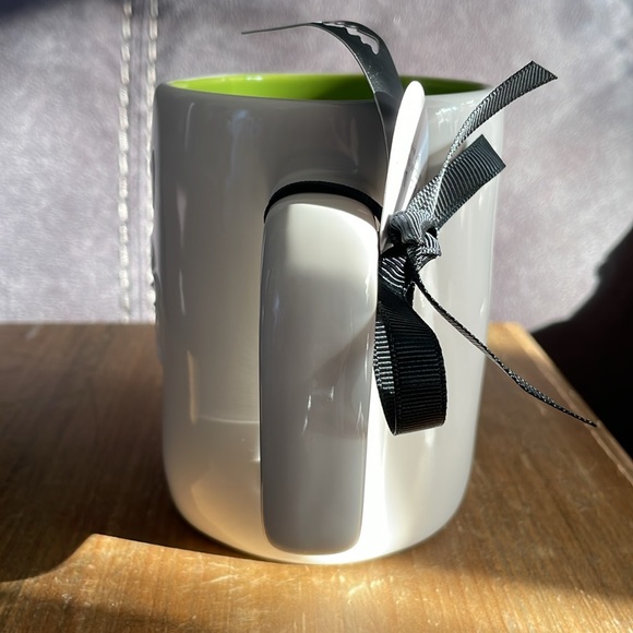 Rae Dunn “Wicked Witch” Cauldron White  Black Lettering Green Interior Mug - Picture 2 of 7